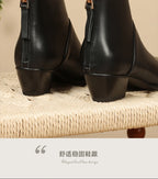 2024 New Autumn Winter Women Boots Fashion Pointed Toe Chelsea Boots for Women Ankle Boots Retro Ladies Women Shoes