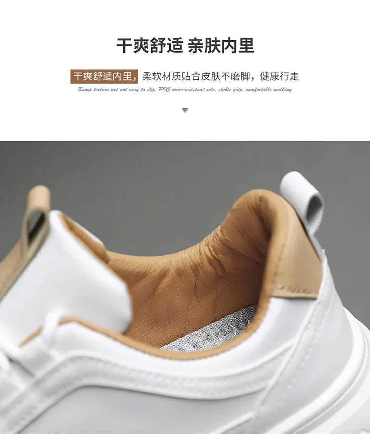 Summer Increase Height Men Shoes The New Breathable  Thick Sole Sneakers Casual  High Quality White Shoes