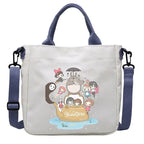 Cartoon Totoro Canvas Women Bag Boys Girl Simple Light Handbag Tote Bags Cute Cartoon Anime Crossbody Shoulder Packet Gift