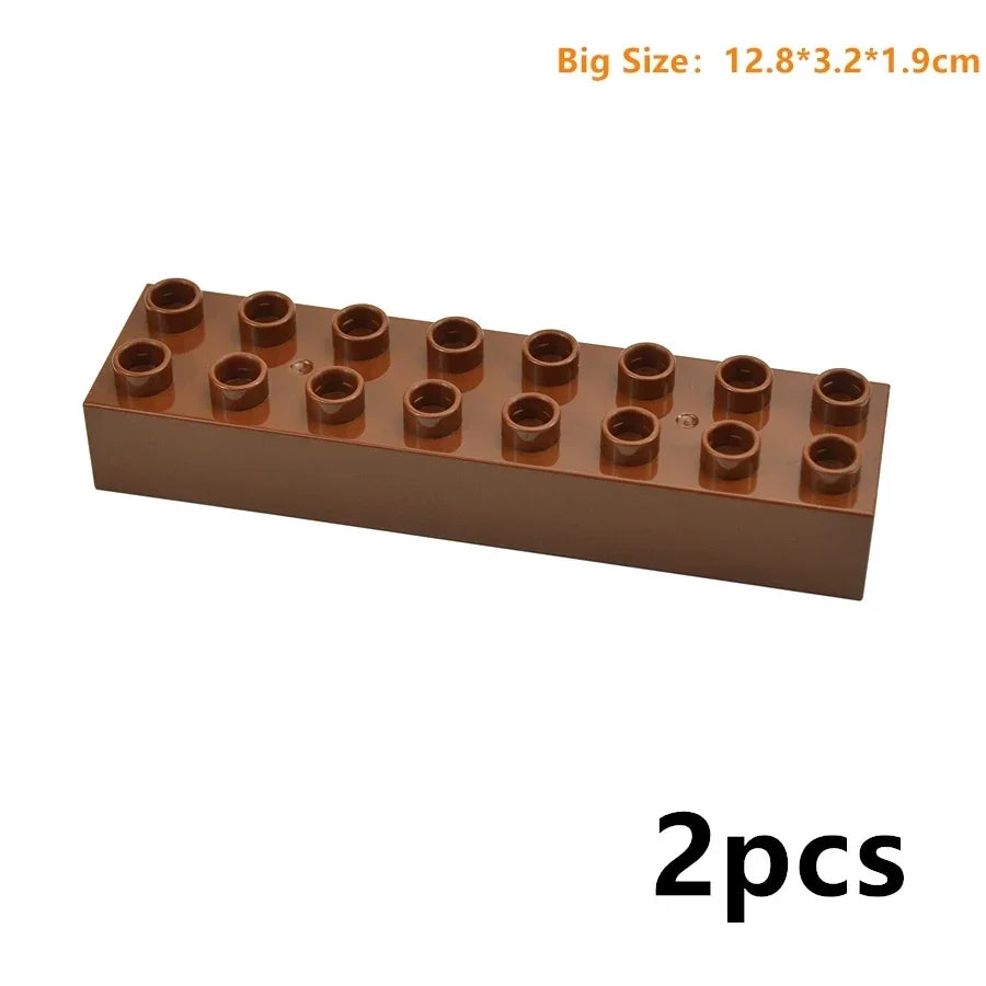 DIY Big Size Bulk Bricks Creative Thick Building Blocks Educational Kid Toys Slope Thin Large Particles Compatible With Duploes