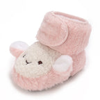 Cute Bear Baby Shoes Cartoon Soft Soled Snow Boots for Infant Boy Girl Autumn Winter Warm Thicken Plush Kids First Walkers 0-18M