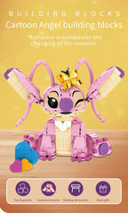 New Stitch Angel CP Building Blocks 2025 - Large Piece Cartoon Toys with Moving Ears Kids Assembly Gift for Boys Girls Birthday