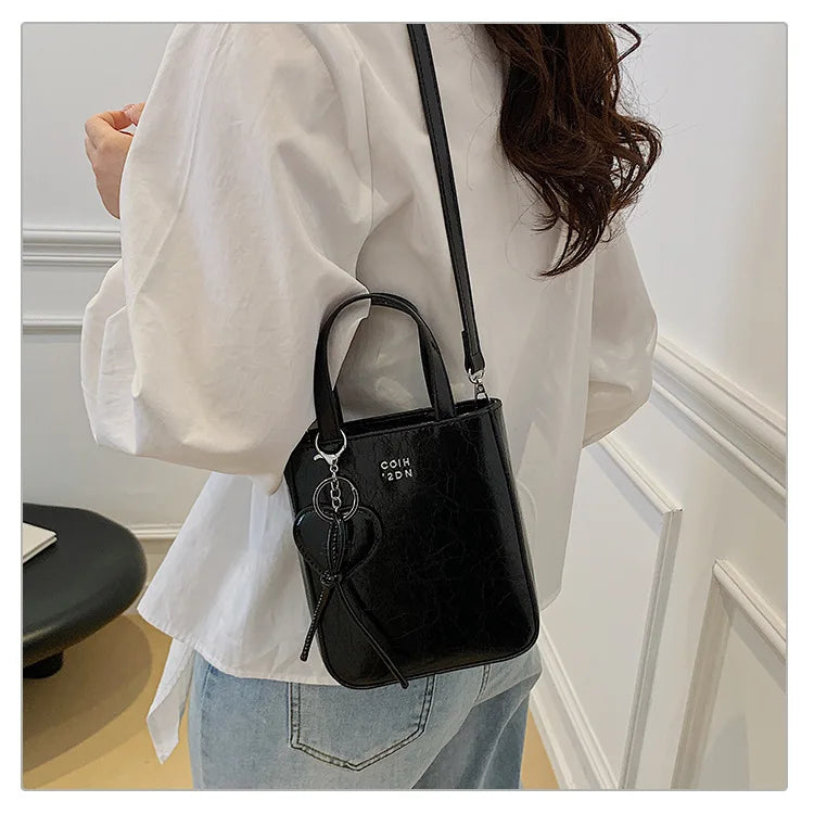 Korean Women Bag Silver Mini Small Square Bag Texture Vogue Versatile Shoulder Purses Crossbody Bag Lady Handbags