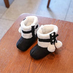 Baby Shoes With Soft Soles For Warmth 0-12 Months Old Baby Cotton Winter Socks and Shoes With Fleece Before Learning To Walk