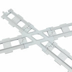 Big Size Track Bricks Train Straight Curved Switch Railway City View  Large Building Bricks Wheel Bridge Toys Compatible Duploes