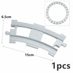 City View Large Building Bricks Wheel Bridge Big Size Track Bricks Train Straight Curved Switch Railway Compatible Duploes Toys