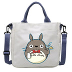 Cartoon Totoro Canvas Women Bag Boys Girl Simple Light Handbag Tote Bags Cute Cartoon Anime Crossbody Shoulder Packet Gift