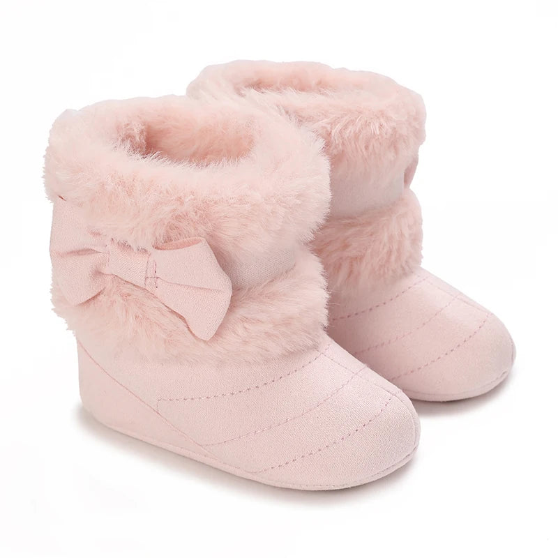 Baby Shoes With Soft Soles For Warmth 0-12 Months Old Baby Cotton Winter Socks and Shoes With Fleece Before Learning To Walk