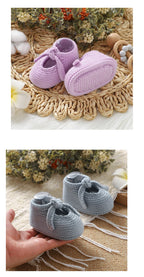 Baby Shoes Knit Newborn Boy Girls Bed Boots Fashion Cute Bow Infant Clothing Accessories Toddler Children Shallow Footwear 0-18M