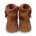 0-18M baby shoes Girls winter plush comfort snow boots cute bow cotton shoes baby soft soled non-slip toddler shoes