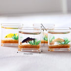 1pc Doll Aquarium Dollhouse Miniature Glass Fish Tank Bowl Aquarium Doll House Home Ornament Toys for Dollhouse Decor Toys