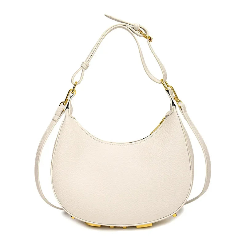 French handbag women bag semi-circular crescent single shoulder armpit bag fashionable commuting niche letter crossbody handbag