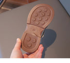 Girls Small Leather Shoes Size 23-36 Soft Bottom Leather Children's Single Shoes Beige Fashion Versatile Children's Baby Shoes