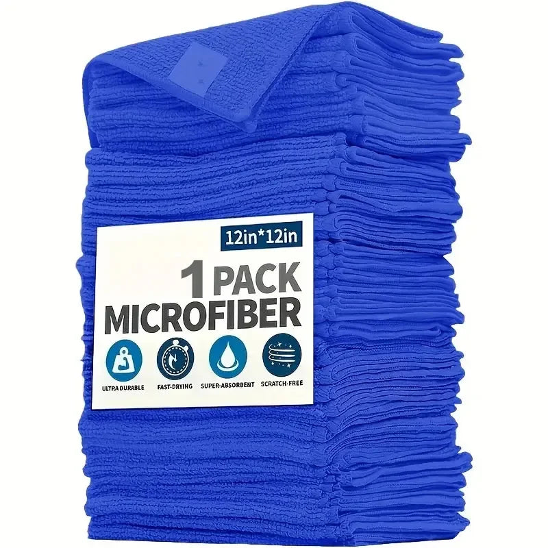 100Pcs Microfiber Towels Car Wash Drying Cloth Towel Household Cleaning Cloths Auto Detailing Polishing Cloth Home Clean Tools
