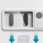 New Wall Mounted Waterproof Speaker Phone Stand for Bath Phone Holder with Seamless Touch Screen Bluetooth Music Shower System