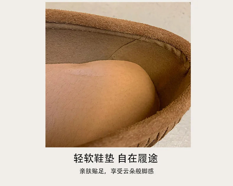 Soft Soled Retro Women Shoes Spring New Round Flat Shoe Fashion Womens Tassel Bean Shoes Casual Women Sports Shoe Zapatosbaratos