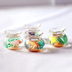 1pc Doll Aquarium Dollhouse Miniature Glass Fish Tank Bowl Aquarium Doll House Home Ornament Toys for Dollhouse Decor Toys