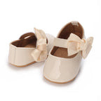 0-1 Year Old Baby Walking Shoes PU Leather Soft Sole Anti Slip Butterfly Bow Newborn Baby Shoes Breathable Anti Slip