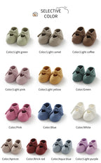 Baby Shoes Knit Newborn Boy Girls Bed Boots Fashion Cute Bow Infant Clothing Accessories Toddler Children Shallow Footwear 0-18M