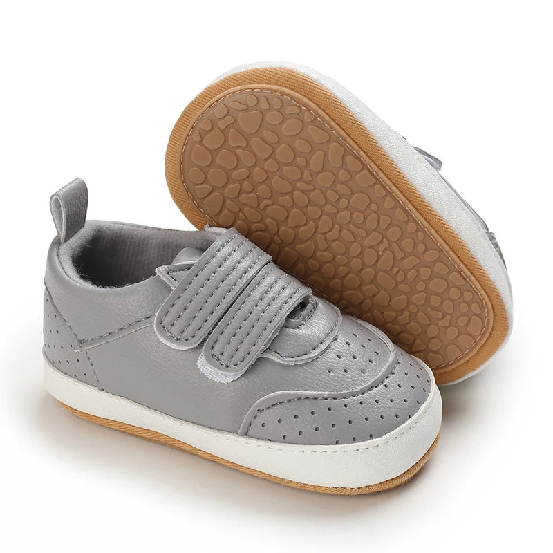 0-1Year New Baby Shoes Retro Leather Boy Girl Shoes Multicolor Toddler Rubber Sole Anti-slip First Walkers Infant Newborn