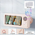 New Wall Mounted Waterproof Speaker Phone Stand for Bath Phone Holder with Seamless Touch Screen Bluetooth Music Shower System