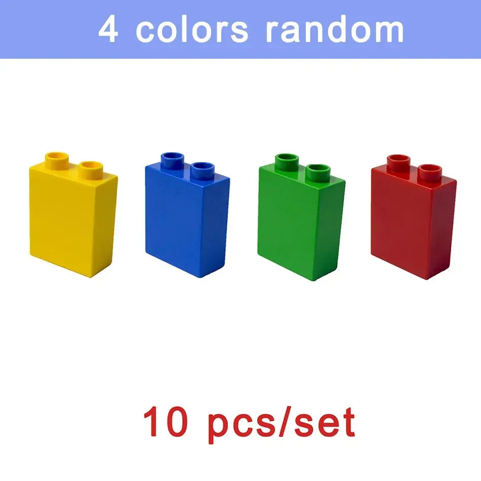 DIY Big Size Bulk Bricks Creative Thick Building Blocks Educational Kid Toys Slope Thin Large Particles Compatible With Duploes