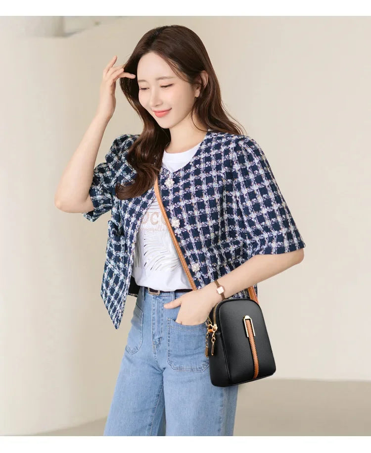 High Quality Genuine Leather Luxury Handbags Women Bag Designer Female Crossbody Shoulder Bags 2024 Ladies Cowhide Messenger Sac
