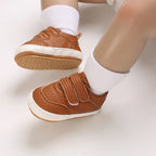 0-1Year New Baby Shoes Retro Leather Boy Girl Shoes Multicolor Toddler Rubber Sole Anti-slip First Walkers Infant Newborn