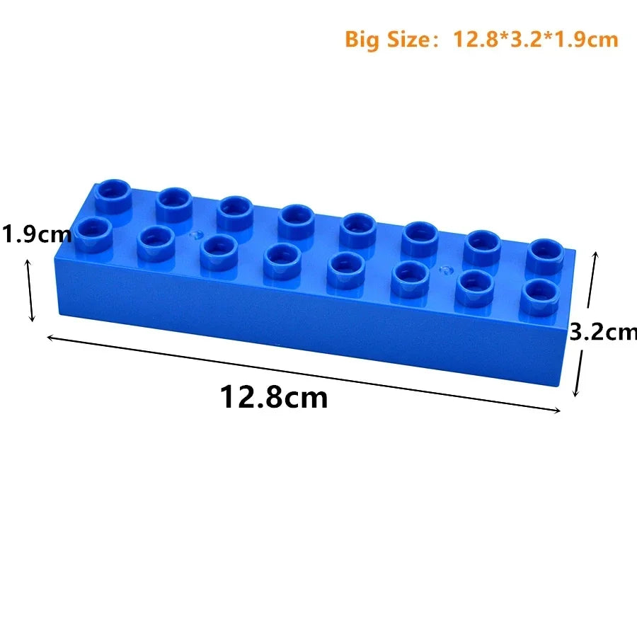 DIY Big Size Bulk Bricks Creative Thick Building Blocks Educational Kid Toys Slope Thin Large Particles Compatible With Duploes