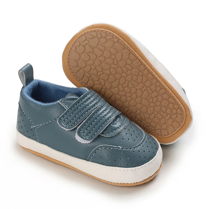 0-1Year New Baby Shoes Retro Leather Boy Girl Shoes Multicolor Toddler Rubber Sole Anti-slip First Walkers Infant Newborn