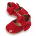 0-1 Year Old Baby Walking Shoes PU Leather Soft Sole Anti Slip Butterfly Bow Newborn Baby Shoes Breathable Anti Slip