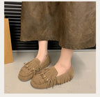 Soft Soled Retro Women Shoes Spring New Round Flat Shoe Fashion Womens Tassel Bean Shoes Casual Women Sports Shoe Zapatosbaratos