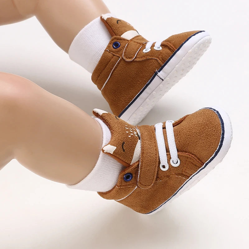 NEW Classic baby shoes for boys and girls cute animal casual flat shoes the first baby cotton non slip and warm walking shoes ﻿