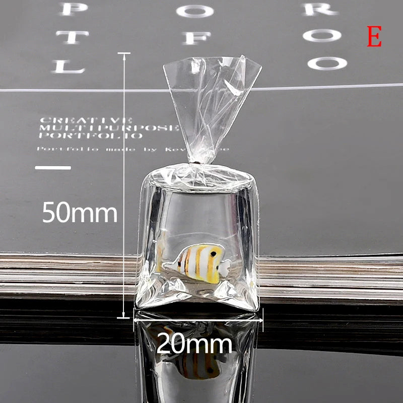 1:12 Miniature Model Mini Fish Tank Bowl Simulation Aquarium Scene Model For Home Desktop Ornament Dollhouse Toys Decoration