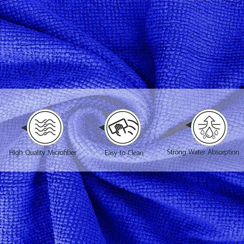 100Pcs Microfiber Towels Car Wash Drying Cloth Towel Household Cleaning Cloths Auto Detailing Polishing Cloth Home Clean Tools