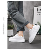 Summer Increase Height Men Shoes The New Breathable  Thick Sole Sneakers Casual  High Quality White Shoes