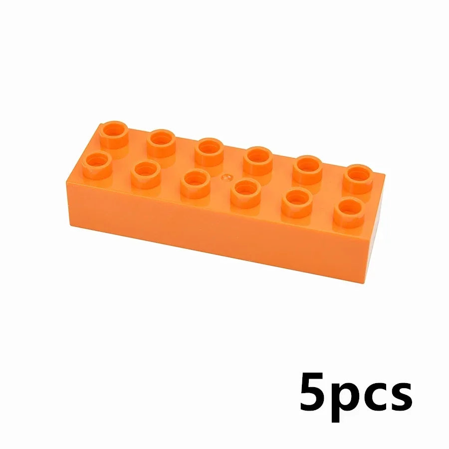 DIY Big Size Bulk Bricks Creative Thick Building Blocks Educational Kid Toys Slope Thin Large Particles Compatible With Duploes