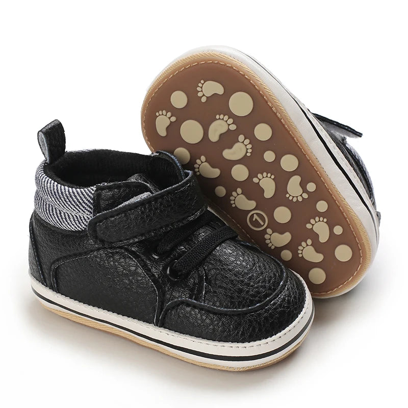 0-1Year New Baby Shoes Retro Leather Boy Girl Shoes Multicolor Toddler Rubber Sole Anti-slip First Walkers Infant Newborn
