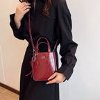 Korean Women Bag Silver Mini Small Square Bag Texture Vogue Versatile Shoulder Purses Crossbody Bag Lady Handbags