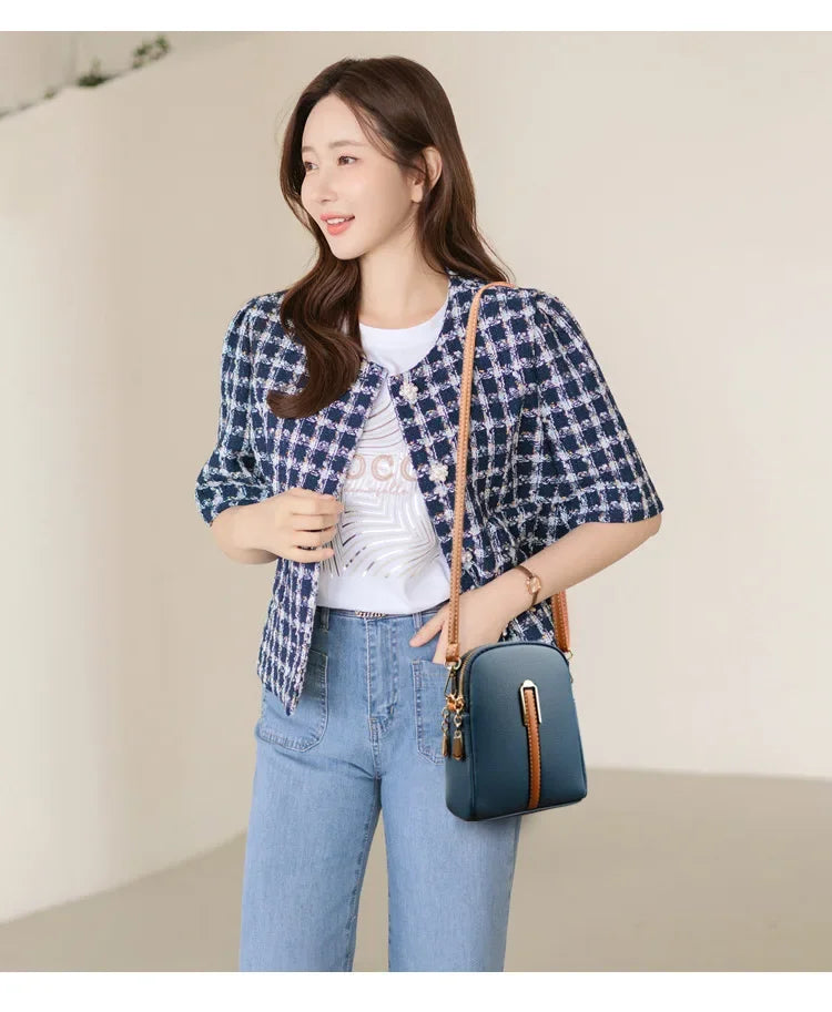 High Quality Genuine Leather Luxury Handbags Women Bag Designer Female Crossbody Shoulder Bags 2024 Ladies Cowhide Messenger Sac