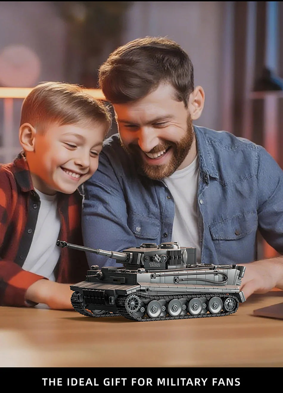 WW2 Military 1/28 Scale Franz Staudegger Tiger Heavy Tank Building Blocks Set War World 2 Tiger Tanks Model Toys For Boys Gifts
