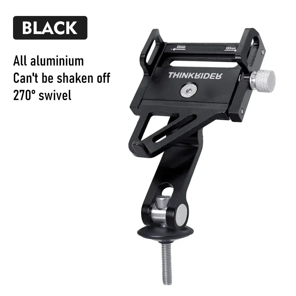 ThinkRider MTB Phone Mount Stand Bicycle Holder 270° Rotatable Aluminum Adjustable Bike Phone Holder Non-slip