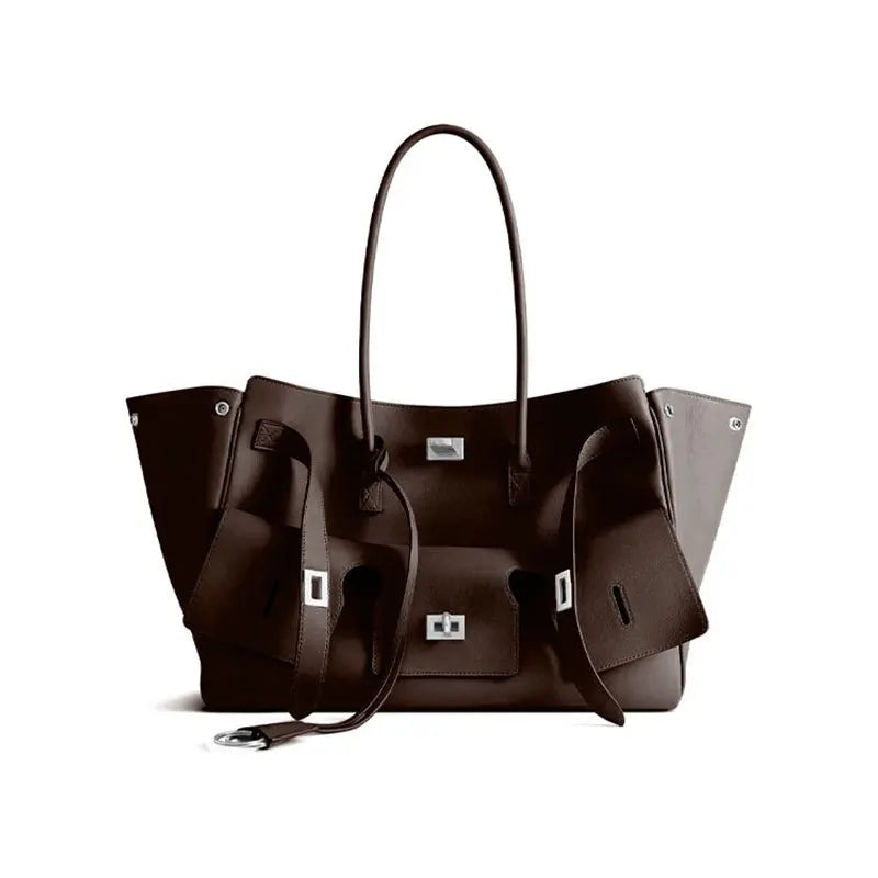Brand Tote Bag Rodeo Lock Design Women Bag High-quality Soft Pu Leather Handbag Large-capacity Storage Bag Commuter Shoulder Bag