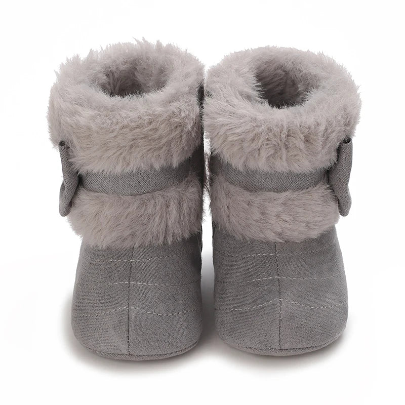 Baby Shoes With Soft Soles For Warmth 0-12 Months Old Baby Cotton Winter Socks and Shoes With Fleece Before Learning To Walk