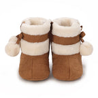 Baby Shoes With Soft Soles For Warmth 0-12 Months Old Baby Cotton Winter Socks and Shoes With Fleece Before Learning To Walk