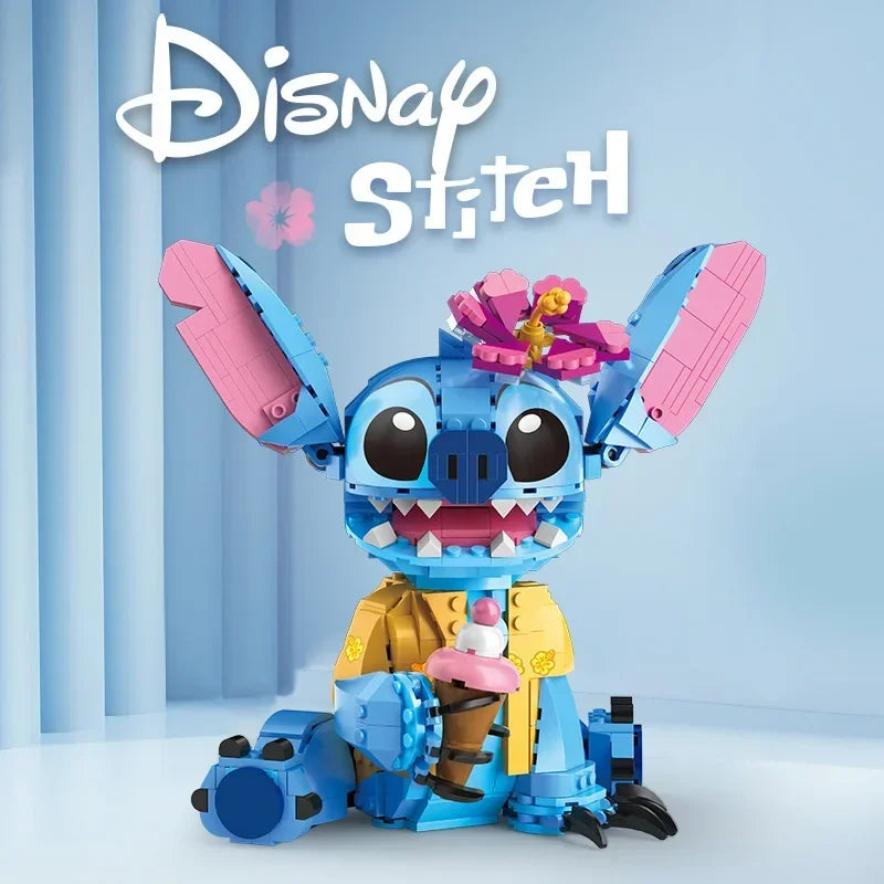 New Stitch Angel CP Building Blocks 2025 - Large Piece Cartoon Toys with Moving Ears Kids Assembly Gift for Boys Girls Birthday