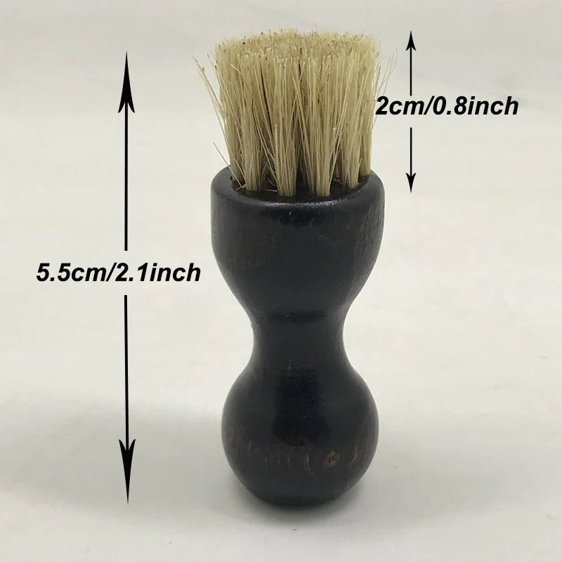 Mini Buffing Brush For Cleaning Shoes Hog Bristle Brushes Boot Shoes Cleaner Leather Shoes Supplies Gourd Brush Home Clean Tool