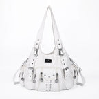 Angelkiss Women Bag Large Handbags Satchel Top-handle PU Shoulder Bag Vintage Dumpling Pack Multi-pockets Shoulder Bags Purse