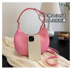 French handbag women bag semi-circular crescent single shoulder armpit bag fashionable commuting niche letter crossbody handbag