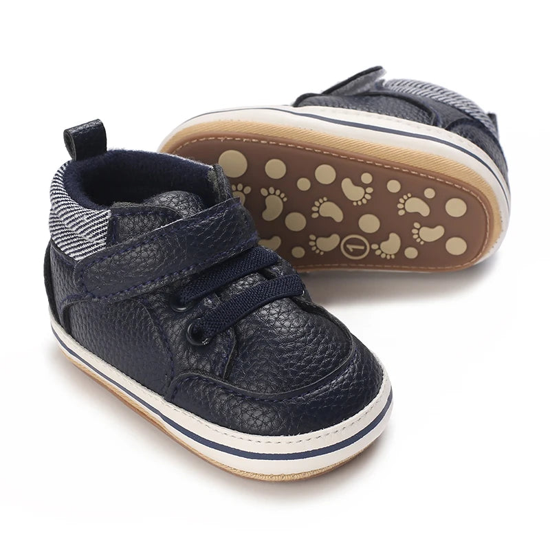 0-1Year New Baby Shoes Retro Leather Boy Girl Shoes Multicolor Toddler Rubber Sole Anti-slip First Walkers Infant Newborn